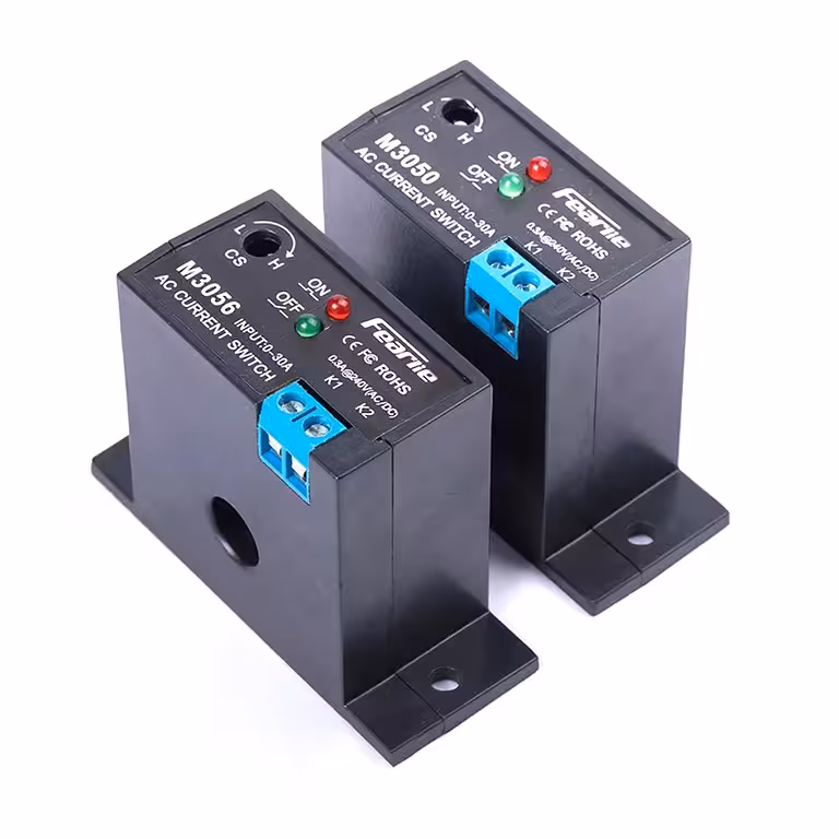 Sensor de Detección de Corriente 0.2–30A – Relé Electrónico NO/NC Ajustable, Módulo de Monitorización y Protección de Corriente