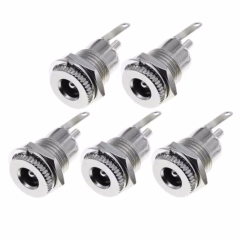 Set de 5 Unidades – Enchufe de Alimentación DC 12V 5.5mm x 2.1mm – Conector Hembra