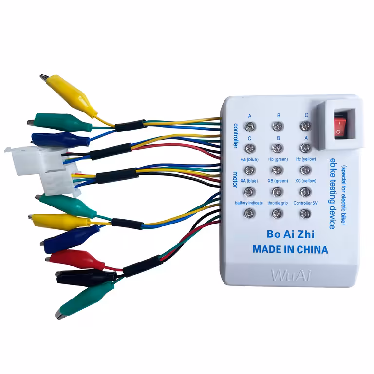 Tester Universal para Bicicleta y Patinete Eléctrico – Motor Brushless con Sensores Hall, 24-72V