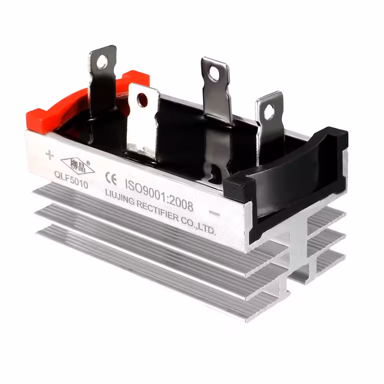 Puente Rectificador Monofásico 50A 1200V con Disipador – Puente de Diodos con 4 Diodos para Rectificación AC-DC
