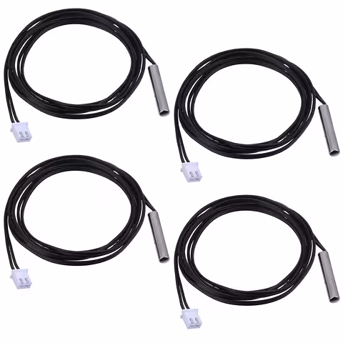 Set de 4 Unidades Sensor NTC 10K – Sensor NTC para Boiler, Caldera, Aire Acondicionado y Arduino