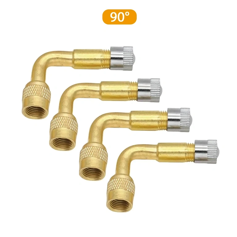 Set de 4 extensores de válvula de auto 90°, vista lateral