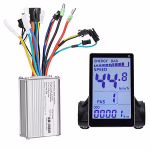 Imagen completa del kit controlador + pantalla M5 para bicicleta eléctrica 500W–1000W