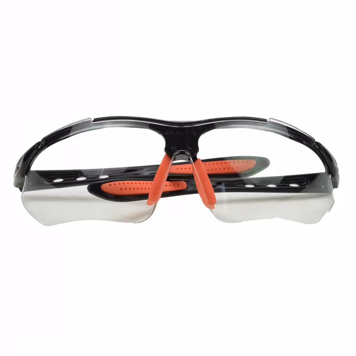 Detalle de las plaquetas nasales y patillas de las gafas de ciclismo