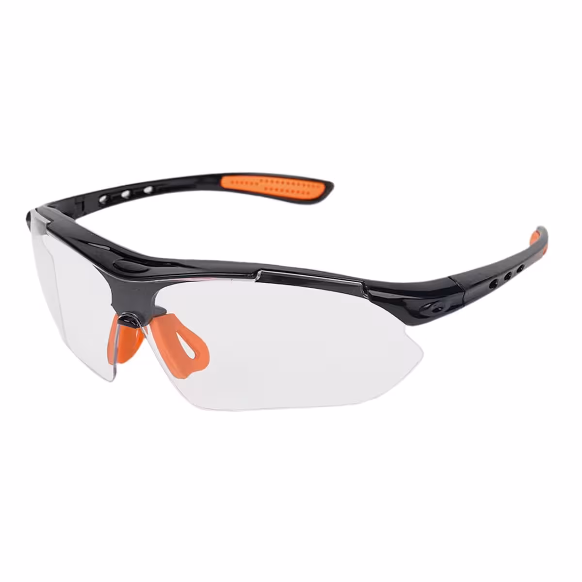 Vista frontal del set de gafas con lentes transparentes y ahumadas